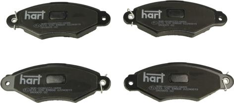 Hart 219 125 - Комплект спирачно феродо, дискови спирачки vvparts.bg