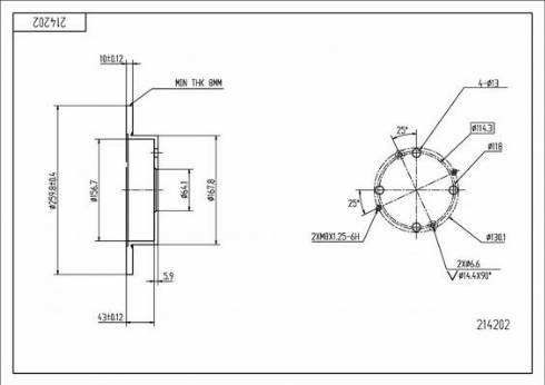 Hart 214 202 - Спирачен диск vvparts.bg