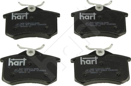 Hart 215 953 - Комплект спирачно феродо, дискови спирачки vvparts.bg
