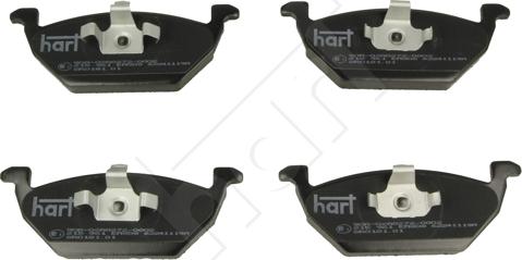 Hart 215 961 - Комплект спирачно феродо, дискови спирачки vvparts.bg