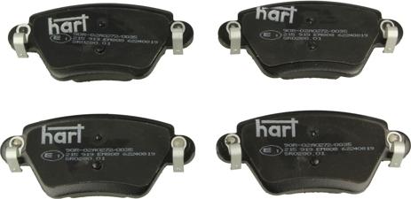 Hart 215 919 - Комплект спирачно феродо, дискови спирачки vvparts.bg