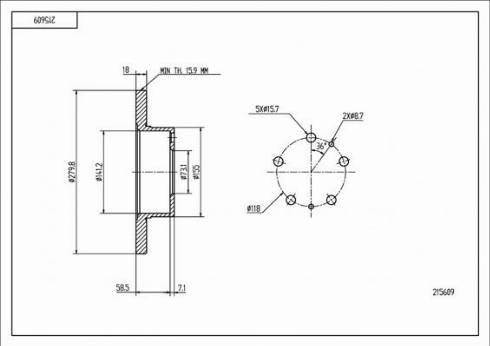 Hart 215 609 - Спирачен диск vvparts.bg