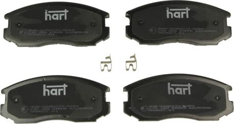 Hart 215 258 - Комплект спирачно феродо, дискови спирачки vvparts.bg