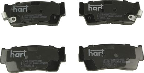 Hart 215 237 - Комплект спирачно феродо, дискови спирачки vvparts.bg