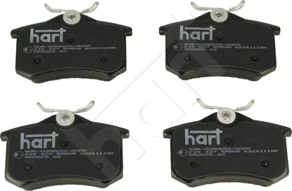 Hart 215 227 - Комплект спирачно феродо, дискови спирачки vvparts.bg