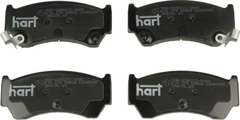 Hart 215 274 - Комплект спирачно феродо, дискови спирачки vvparts.bg