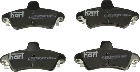 Hart 215 273 - Комплект спирачно феродо, дискови спирачки vvparts.bg