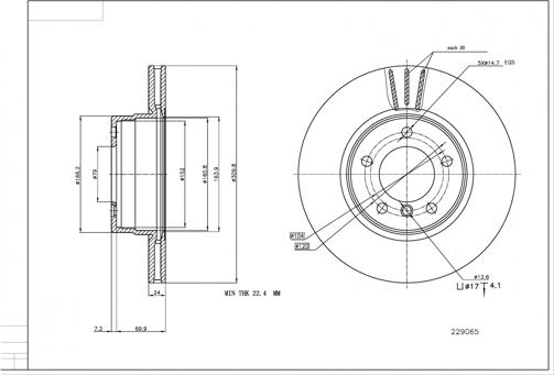 Hart 229 065 - Спирачен диск vvparts.bg