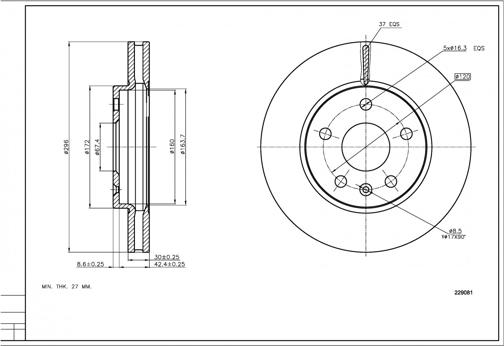 Hart 229 081 - Спирачен диск vvparts.bg