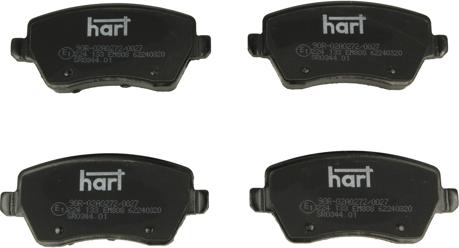 Hart 224 133 - Комплект спирачно феродо, дискови спирачки vvparts.bg