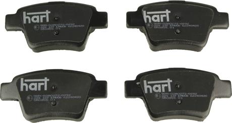 Hart 224 137 - Комплект спирачно феродо, дискови спирачки vvparts.bg