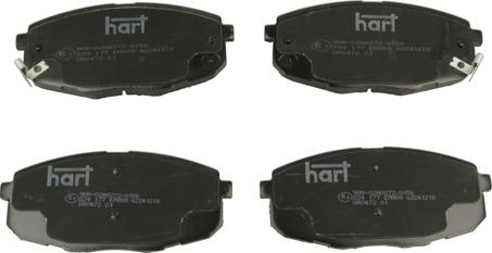 Hart 224 177 - Комплект спирачно феродо, дискови спирачки vvparts.bg