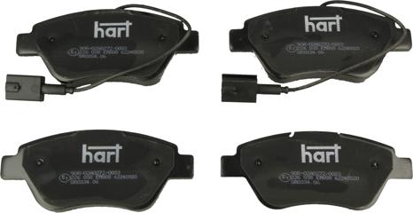 Hart 226 038 - Комплект спирачно феродо, дискови спирачки vvparts.bg