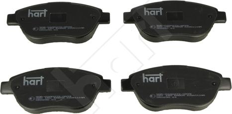 Hart 220 180 - Комплект спирачно феродо, дискови спирачки vvparts.bg