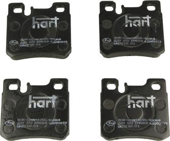 Hart 220 172 - Комплект спирачно феродо, дискови спирачки vvparts.bg