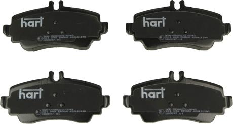 Hart 221 648 - Комплект спирачно феродо, дискови спирачки vvparts.bg