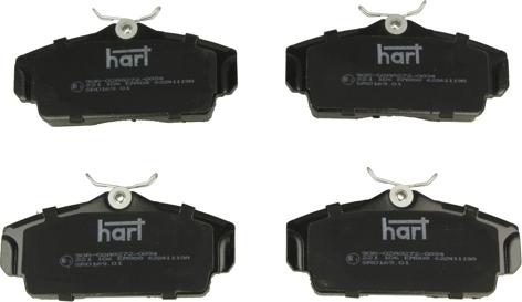 Hart 221 106 - Комплект спирачно феродо, дискови спирачки vvparts.bg