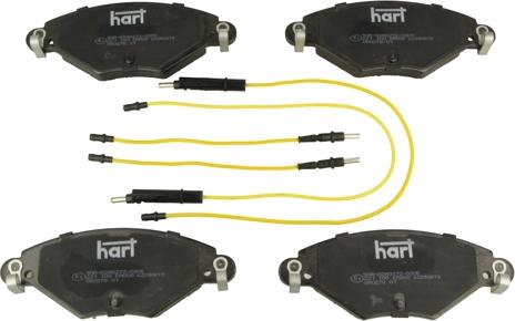 Hart 221 100 - Комплект спирачно феродо, дискови спирачки vvparts.bg