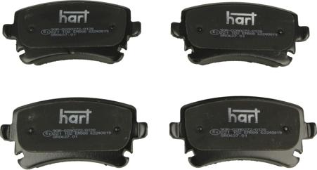 Hart 221 102 - Комплект спирачно феродо, дискови спирачки vvparts.bg