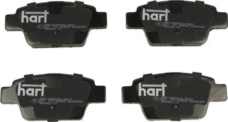 Hart 221 116 - Комплект спирачно феродо, дискови спирачки vvparts.bg