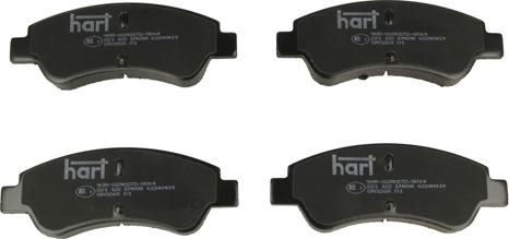 Hart 221 122 - Комплект спирачно феродо, дискови спирачки vvparts.bg