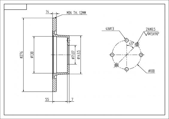 Hart 223 506 - Спирачен диск vvparts.bg