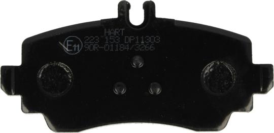 Hart 223 153 - Комплект спирачно феродо, дискови спирачки vvparts.bg