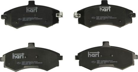 Hart 223 169 - Комплект спирачно феродо, дискови спирачки vvparts.bg