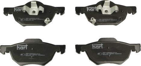 Hart 223 163 - Комплект спирачно феродо, дискови спирачки vvparts.bg