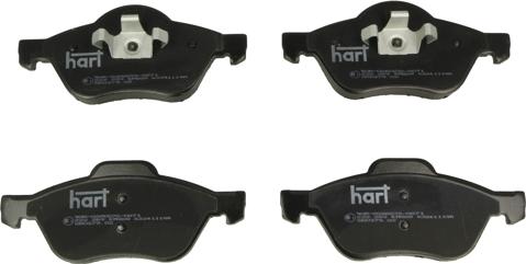 Hart 222 283 - Комплект спирачно феродо, дискови спирачки vvparts.bg