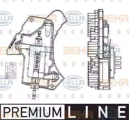 HELLA 5HL 351 321-011 - Регулатор, обдухване интериор vvparts.bg