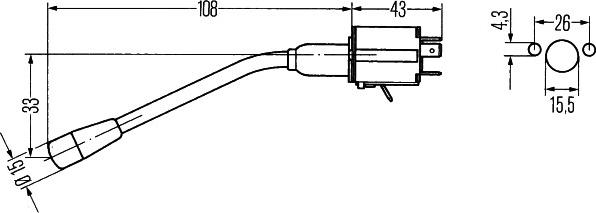 HELLA 6BA 001 539-001 - Ключ за мигачи vvparts.bg