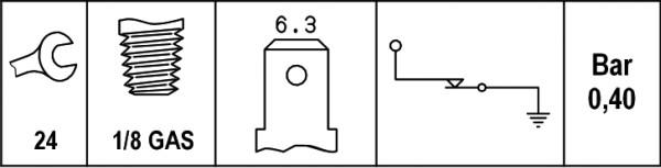 HELLA 6ZF 007 392-001 - Датчик, налягане на маслото vvparts.bg