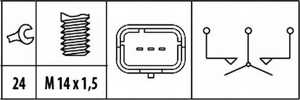 HELLA 6ZF 181 612-071 - Включвател, светлини за движение на заден ход vvparts.bg