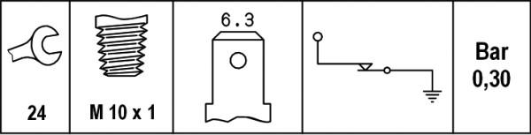 HELLA 6ZL 003 259-011 - Датчик, налягане на маслото vvparts.bg