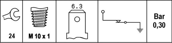 HELLA 6ZL 003 259-391 - Датчик, налягане на маслото vvparts.bg