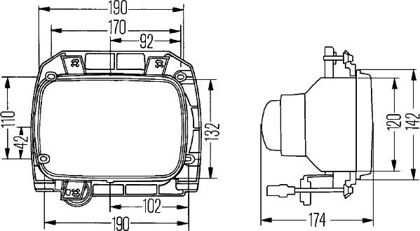 HELLA 1BL 005 740-101 - Сменяема част на фар, главен фар vvparts.bg