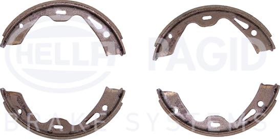 HELLA 8DA 355 050-961 - Комплект спирачна челюст, ръчна спирачка vvparts.bg