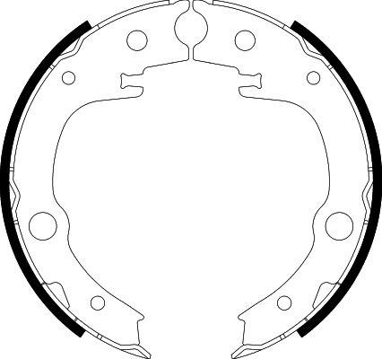 HELLA 8DA 355 050-651 - Комплект спирачна челюст, ръчна спирачка vvparts.bg