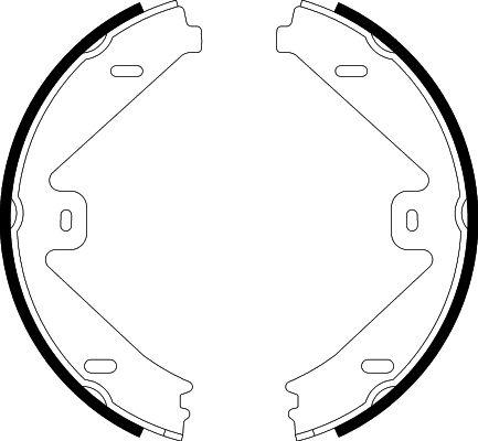 HELLA 8DA 355 050-081 - Комплект спирачна челюст, ръчна спирачка vvparts.bg