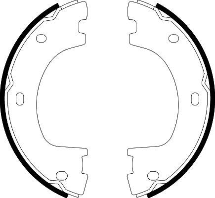 HELLA 8DA 355 050-071 - Комплект спирачна челюст, ръчна спирачка vvparts.bg