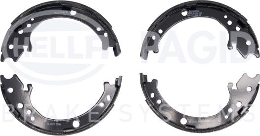 HELLA 8DA 355 050-171 - Комплект спирачна челюст, ръчна спирачка vvparts.bg