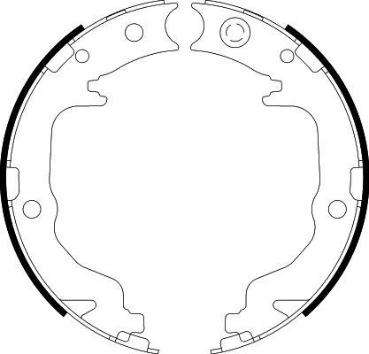 HELLA 8DA 355 050-871 - Комплект спирачна челюст, ръчна спирачка vvparts.bg