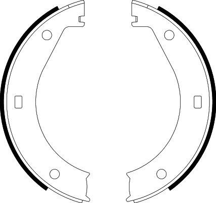 HELLA 8DA 355 050-311 - Комплект спирачна челюст, ръчна спирачка vvparts.bg