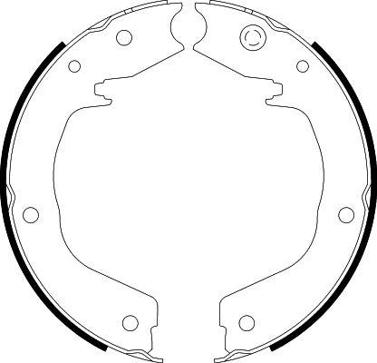 HELLA 8DA 355 050-701 - Комплект спирачна челюст, ръчна спирачка vvparts.bg