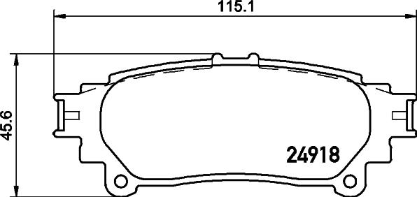 HELLA 8DB 355 045-521 - Комплект спирачно феродо, дискови спирачки vvparts.bg