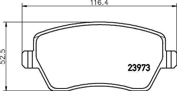 HELLA 8DB 355 045-111 - Комплект спирачно феродо, дискови спирачки vvparts.bg