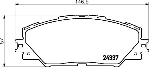 HELLA 8DB 355 045-321 - Комплект спирачно феродо, дискови спирачки vvparts.bg