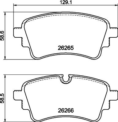 HELLA 8DB 355 040-941 - Комплект спирачно феродо, дискови спирачки vvparts.bg