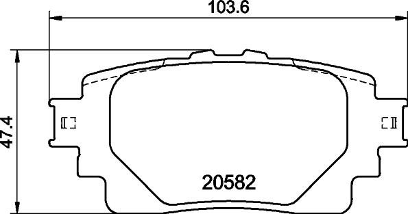 HELLA 8DB 355 040-121 - Комплект спирачно феродо, дискови спирачки vvparts.bg